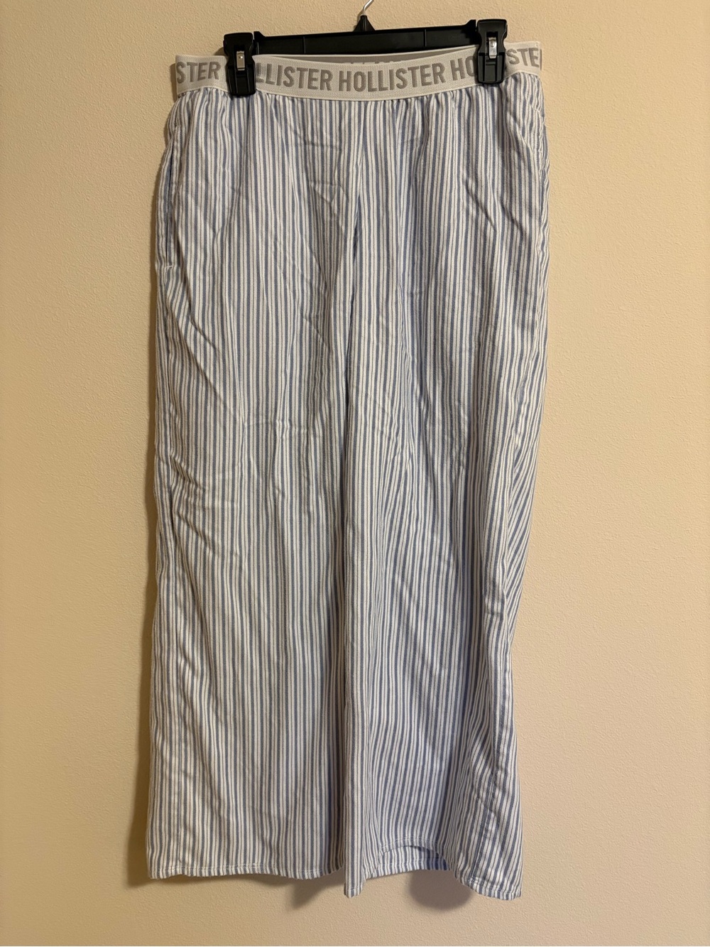 Hollister Blue and White Striped Pajama Pants